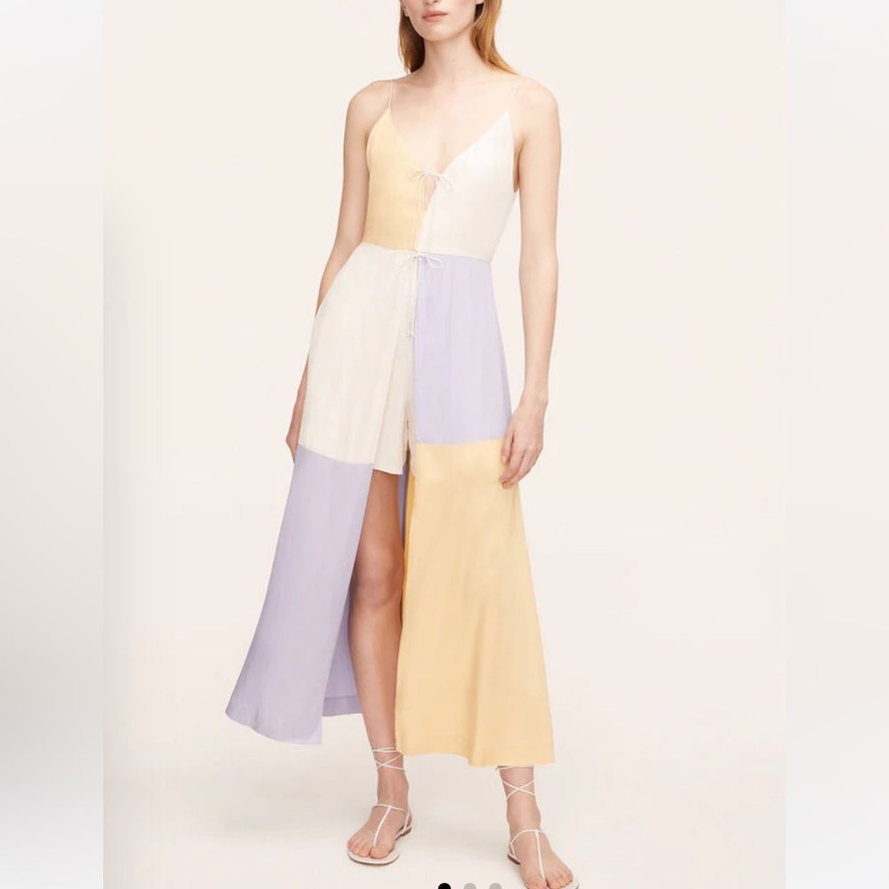 Rebecca Taylor colorblock twill sorbet combo